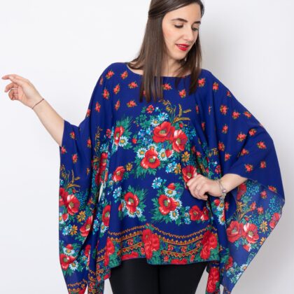 Bluza etno albastra