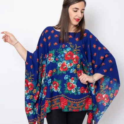 Bluza etno albastra