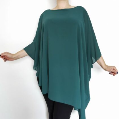 Bluza CHIC verde iarba cu un colt