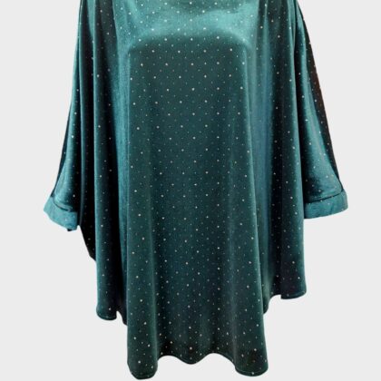 Bluza din catifea verde cu pietricele