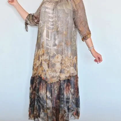 Rochie matase MARIANA F1 maro