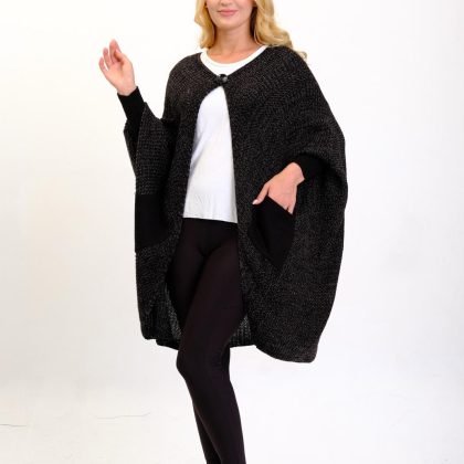 Cardigan cu buzunare negru