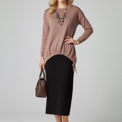 Bluza asimetrica cu snur T1
