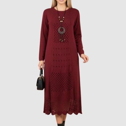 Rochie Boho Chic LP02 vișinie