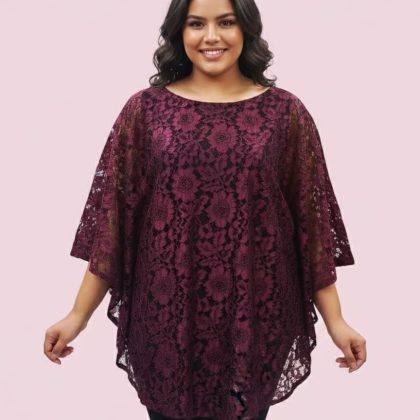 Bluza Mirela dantela bordo