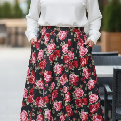 Fustă Mirela floral A1