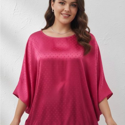 Bluză satin roz