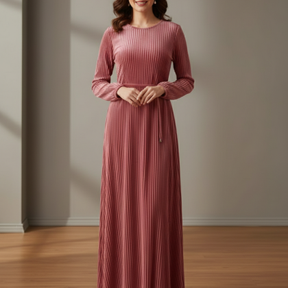 Rochie SANDA F08 catifea raiata