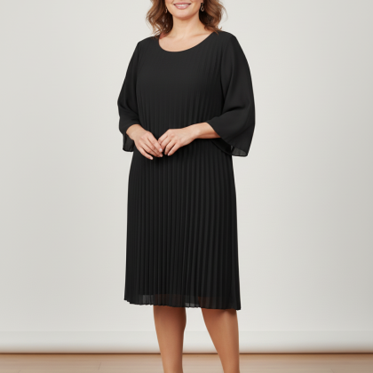 Rochie plisată neagră Elena