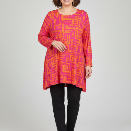 Bluza Iovana portocaliu abstract