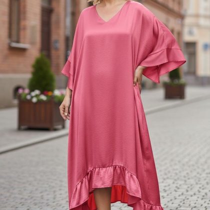 Rochie MIRELA satin roz F1