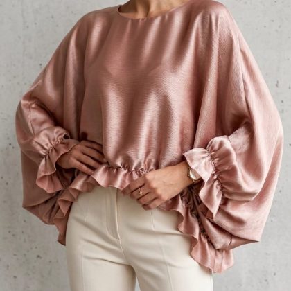Bluza MIRELA roz pudra VT1