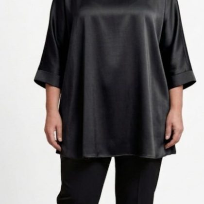 Bluza MIRELA voal peliculizat neagra M002