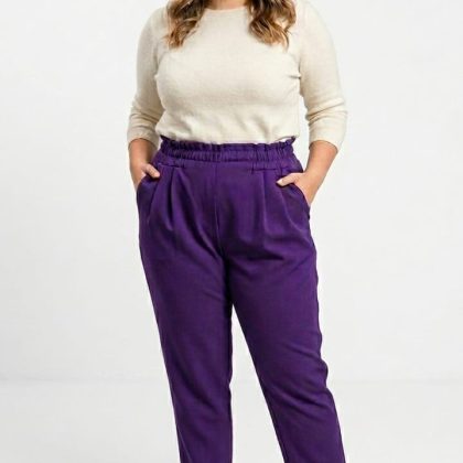 Pantaloni MIRELA conici mov