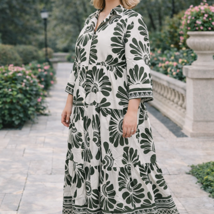 Rochie GETA verde kaki FT111