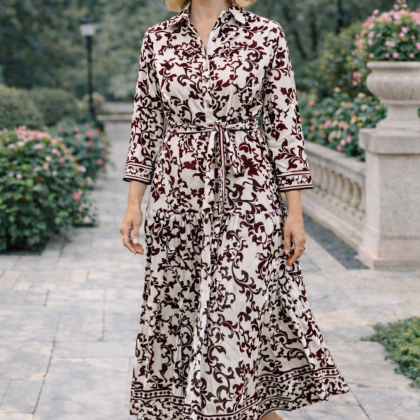 Rochie ELENA alb-visiniu FT112