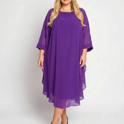 Rochie MIRELA voal mov deschis