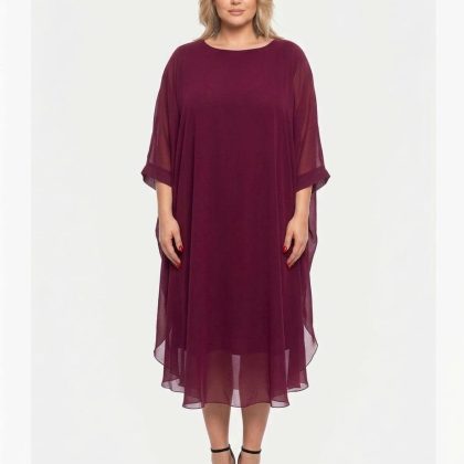 Rochie MIRELA voal visiniu