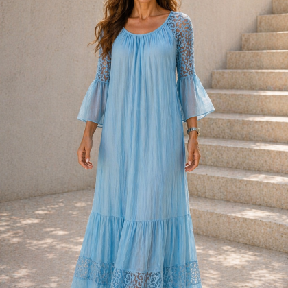 Rochie matase IOANA bleu