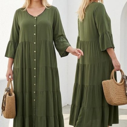 Rochie BOHO CHIC verde VP01