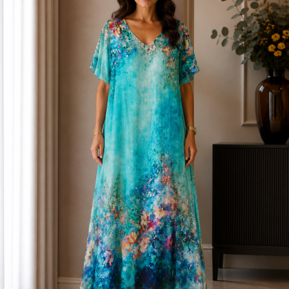 Rochie din vascoza cu matase MARI 05