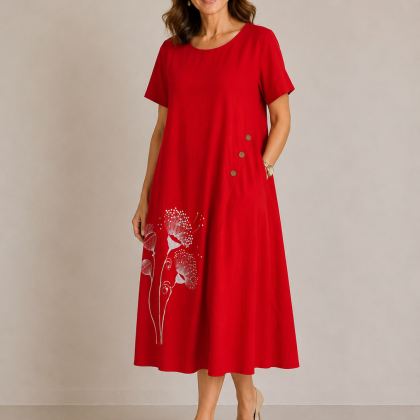 Rochie STELA rosie 01