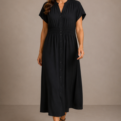 Rochie bumbac ANDRA neagra