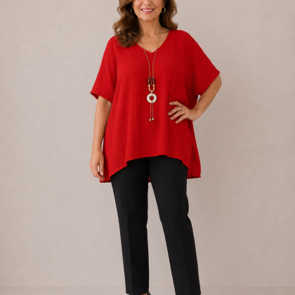 Bluza IRINA rosie colier inclus