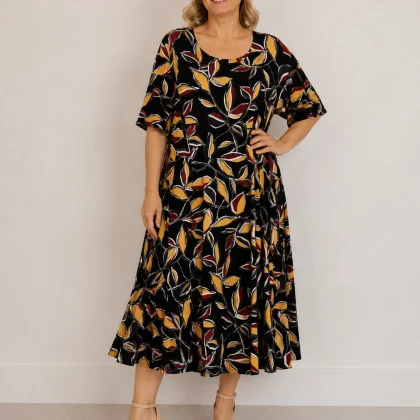 Rochie Iovana negru abstract