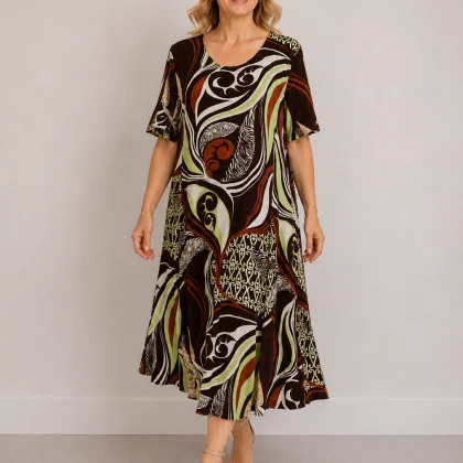 Rochie Iovana maro si verde fistic