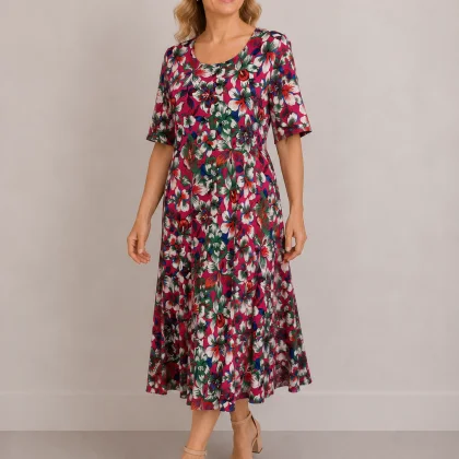 Rochie Iovana flori roz GT2