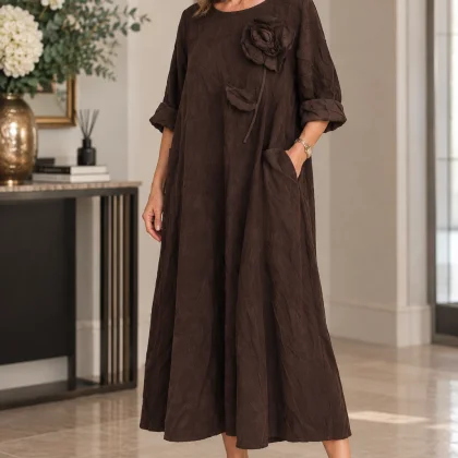 Rochie lunga raiat IRINA D1