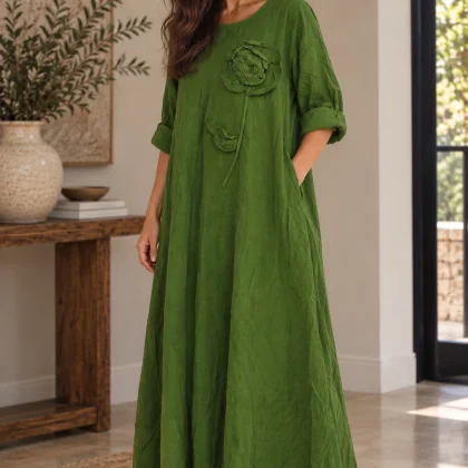 Rochie lunga raiat IRINA D6