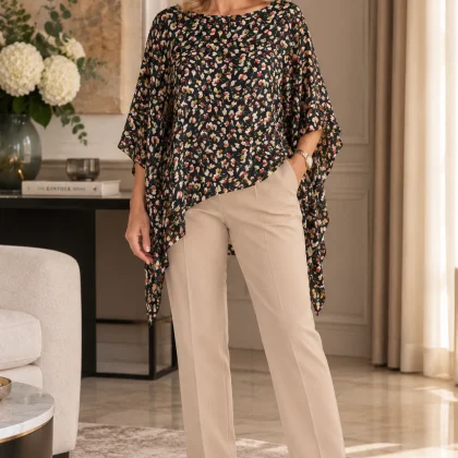 Bluza ALEXIA satin floral M1